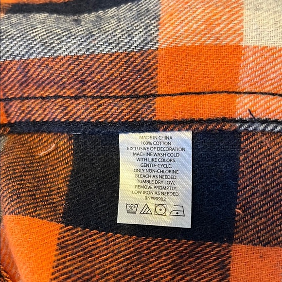 Casual Blue and Orange Button Down Shirt - Picture 12 of 13